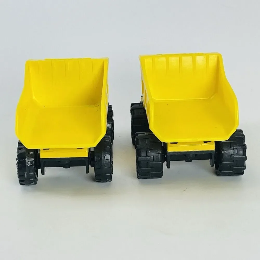 Lot of 3 Vtg Tonka Construction Vehicles 1992 Yellow Dump Trucks & Orange Load